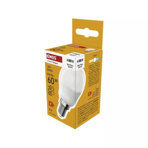 Classic LED-izzó LED Globe 8.8W (60W) E14 NW 806lm 4000K
