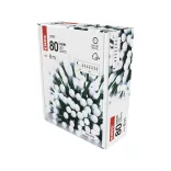 Karácsonyi füzér 80Led 8+5m IP44 cherry CW