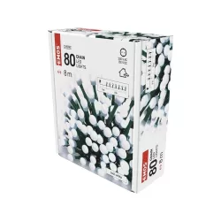 Karácsonyi füzér 80Led 8+5m IP44 cherry CW