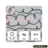 Karácsonyi 10 +3m szines fényfüzér 96Led IP44 (170cm-es fára) TÁVIRÁNYÍTÓ