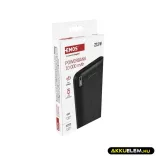 Powerbank 10000mAh 22,5W LED kijelzővel fekete 1*USB-C 2*USB-A