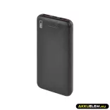 Powerbank 10000mAh 22,5W LED kijelzővel fekete 1*USB-C 2*USB-A
