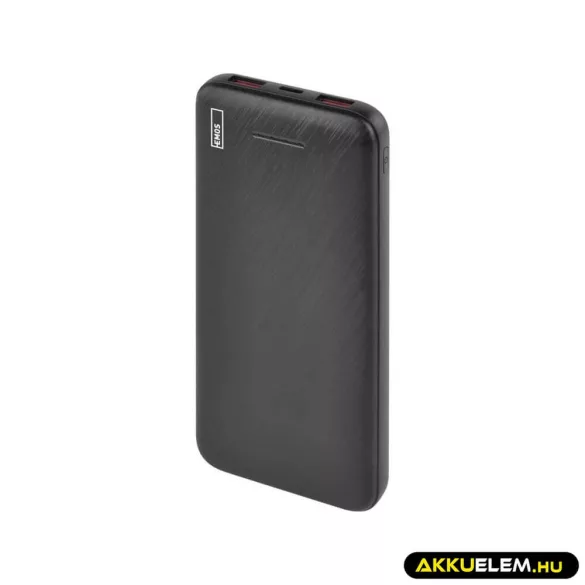 Powerbank 10000mAh 22,5W LED kijelzővel fekete 1*USB-C 2*USB-A
