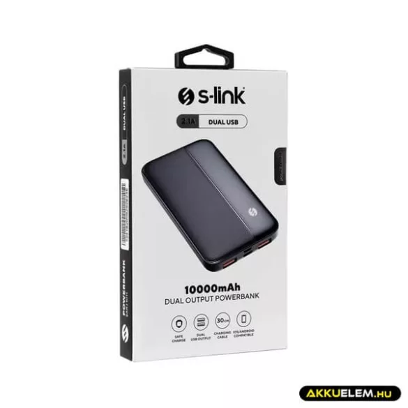 s-link powerbank 10000mAh 10W 2xUSB, 1xmicro USB, 1x USB-C