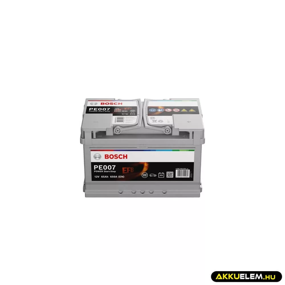 Bosch PE0070 12V 65Ah 650A JOBB+ Start-Stop EFB autó akkumulátor Bosch PE0070 12V 65Ah 650A JOBB+ Start-Stop EFB autó akkumulátor