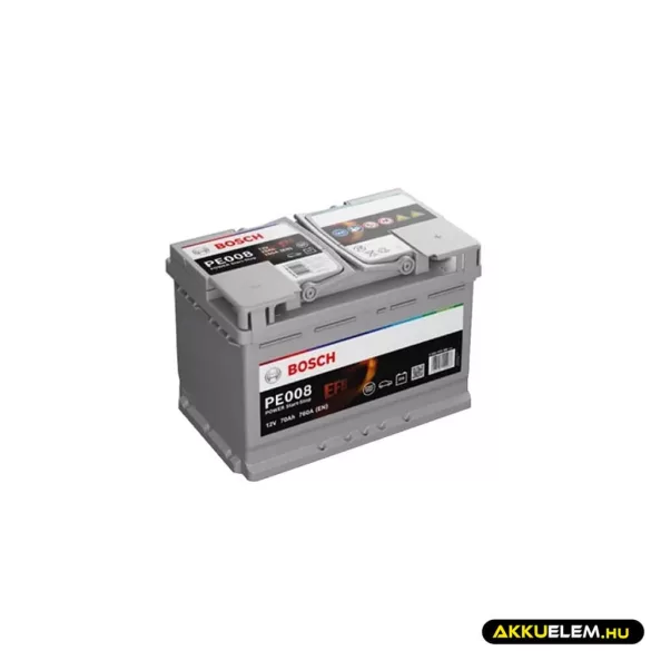Bosch PE0080 12V 70Ah 760A JOBB+ Start-Stop EFB autó akkumulátor