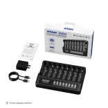 Xtar MX8 Ni-MH és 1,5V/3,7V Li-Ion és 3,2V LiFePO4  akkutöltő + adapter