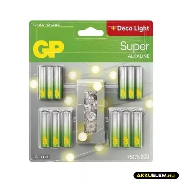 GP elemcsomag + Deco Light 12xAA + 12xAAA
