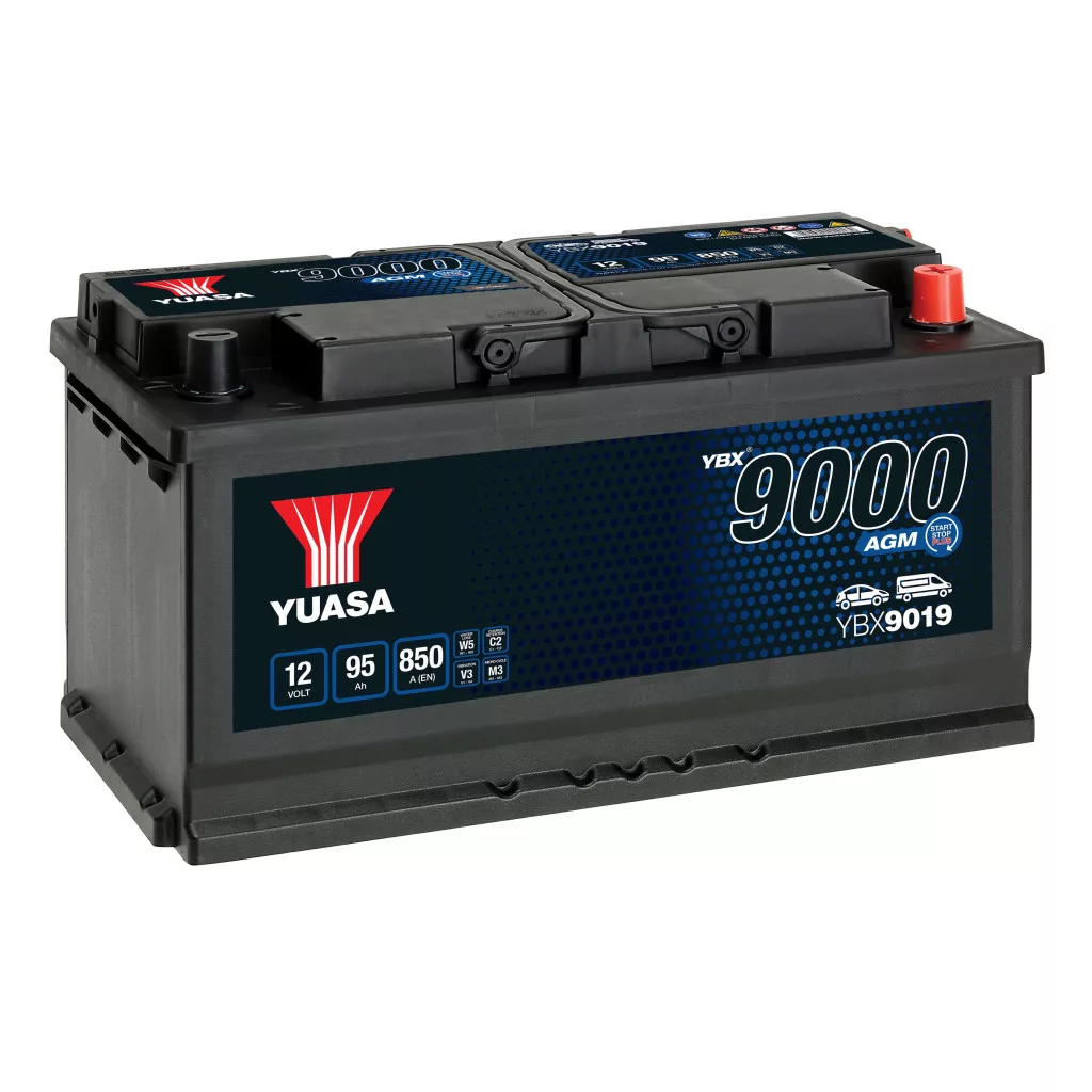 Yuasa 12V 95Ah 850A YBX9019 autó akkumulátor Start-Stop AGM JOBB+ Yuasa 12V 95Ah 850A YBX9019 autó akkumulátor Start-Stop AGM JOBB+