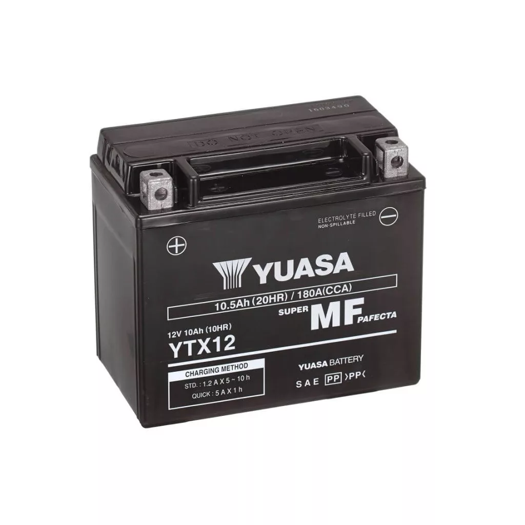 Yuasa YTX12 12V 10Ah 180A motorkerékpár akkumulátor