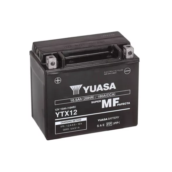 Yuasa YTX12 12V 10Ah 180A motorkerékpár akkumulátor