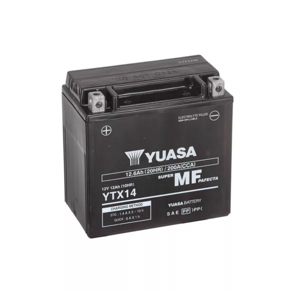 Yuasa YTX14 12V 12Ah 200A motorkerékpár akkumulátor