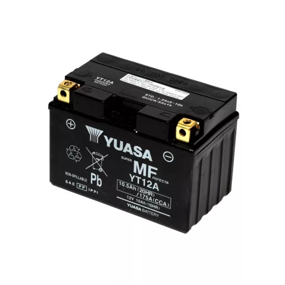 Yuasa YT12A 12V 10Ah 175A motorkerékpár akkumulátor