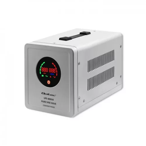 Qoltec szünetmentes táp 800VA/560W 12/230V átalakító AVR-rel Sinus Qoltec szünetmentes táp 800VA/560W 12/230V átalakító AVR-rel Sinus