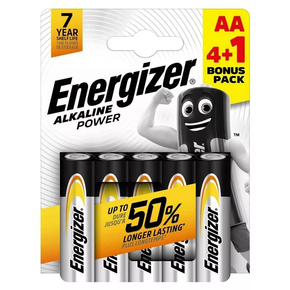 Energizer Alkaline Power LR6 AA elem B4+1 5db/csomag (ár/csomag) Energizer Alkaline Power LR6 AA elem B4+1 5db/csomag (ár/csomag)