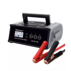   Qoltec Intelligens akkumulátor töltő, javitó funkcióval 12V/24V 25A LCD