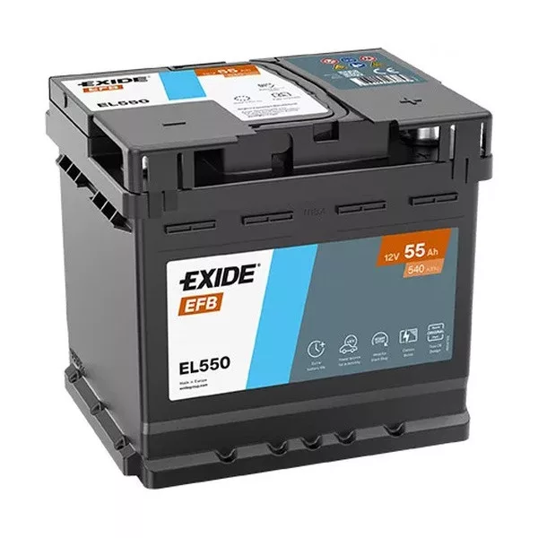EXIDE start-stop EFB EL550 55Ah 540A autó akkumulátor EXIDE start-stop EFB EL550 55Ah 540A autó akkumulátor