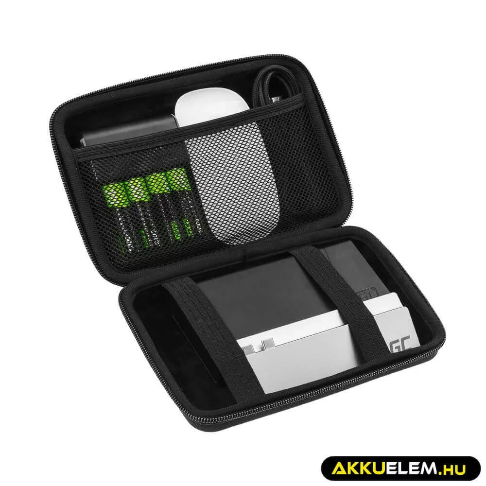 GreenCell PowerCase utazó tároló rendező tok elektronikai kiegészítőkhöz