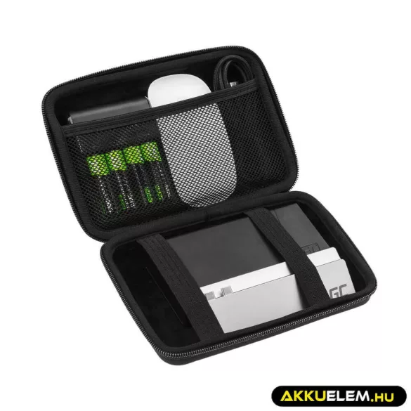 GreenCell PowerCase utazó tároló rendező tok elektronikai kiegészítőkhöz - GreenCell