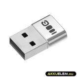 GreenCell Plug&Play adapter 2.4A USB-A USB-C data transfer 480 Mbps 12W alumínium - GreenCell