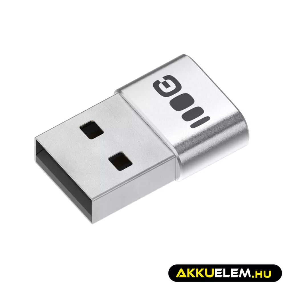 GreenCell Plug&Play adapter 2.4A USB-A USB-C data transfer 480 Mbps 12W alumínium