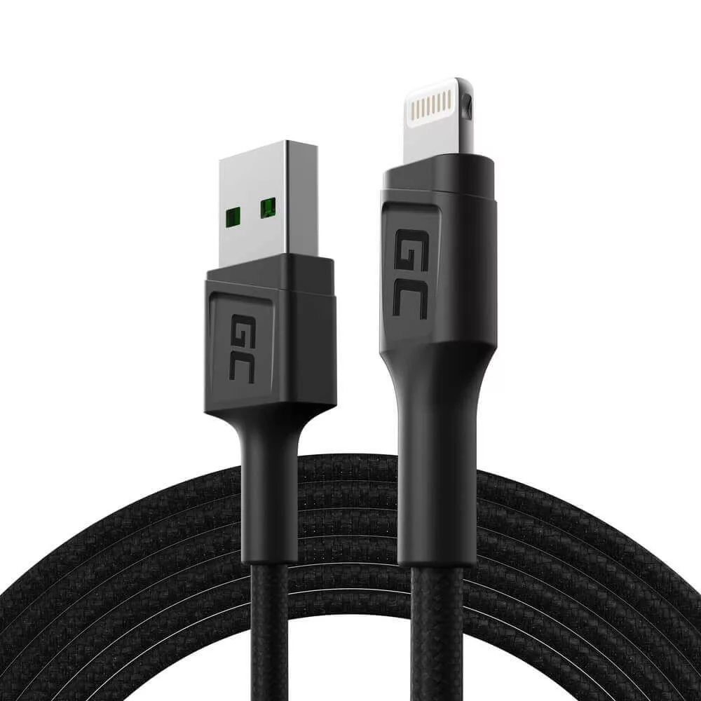 GreenCell kábel PowerStream USB-A Lightning 200cm Quick charge Apple 2.4A GreenCell kábel PowerStream USB-A Lightning 200cm Quick charge Apple 2.4A