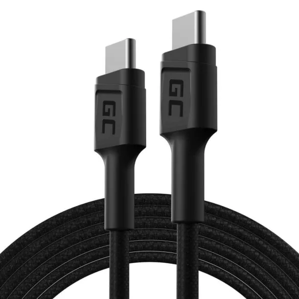 GreenCell kábel PowerStream USB-C USB-C 200cm Power Delivery (60W) 480 Mbps Ultra Charge QC 3.0 - GreenCell