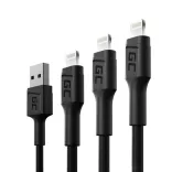 GreenCell kábel Ray USB Lightning 30cm 120cm 200cm iPhone iPad iPod Fehér LED gyorstöltő - GreenCell