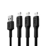 GreenCell kábel Ray Lightning 200cm Fehér LED gyorstöltő Apple 2.4A - GreenCell