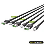 GreenCell kábel Ray Lightning 200cm Fehér LED gyorstöltő Apple 2.4A - GreenCell