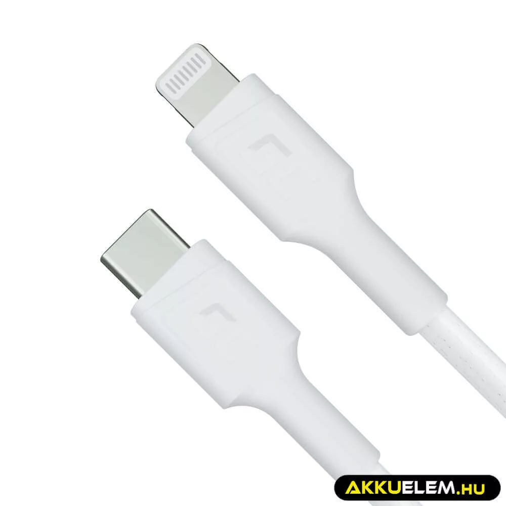 GreenCell Fehér USB-C Lightning MFi 1m kábel Apple iPhone PowerStream Power Delivery gyorstöltő