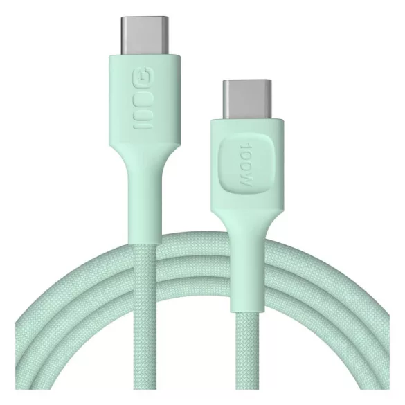 GreenCell USB-C kábel 2m 100W PowerStream gyorstöltő PD mentazöld - GreenCell