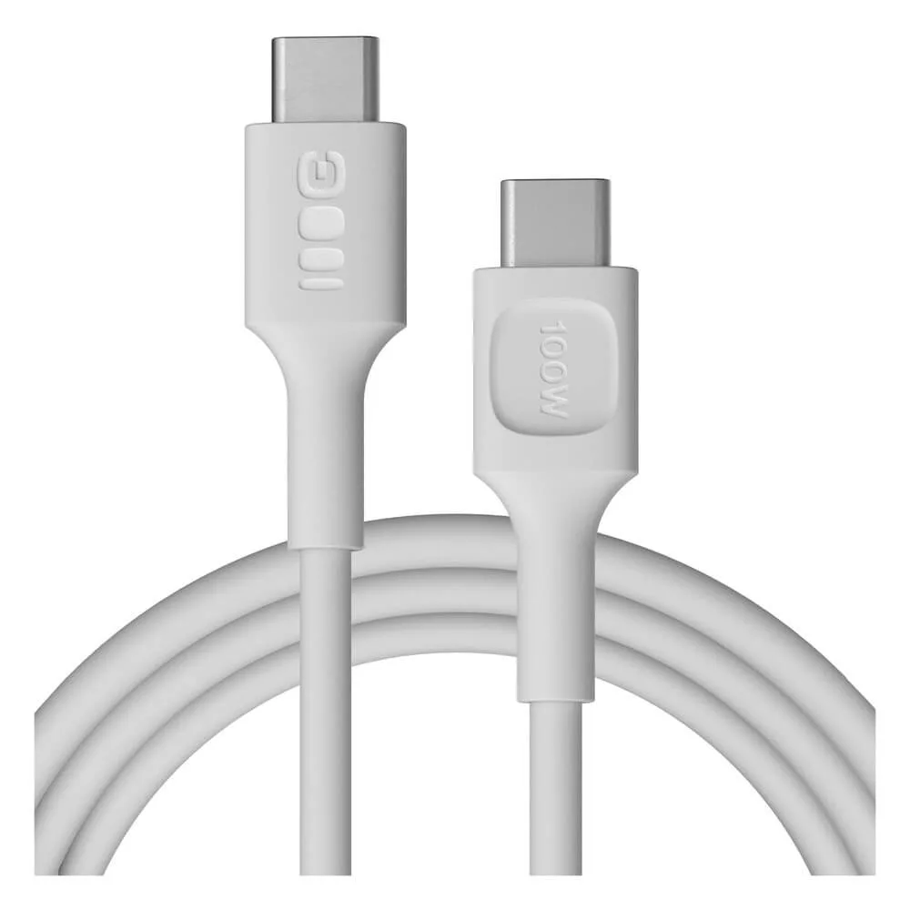   GreenCell USB-C kábel 2m 100W PowerStream gyorstöltő PD Fehér