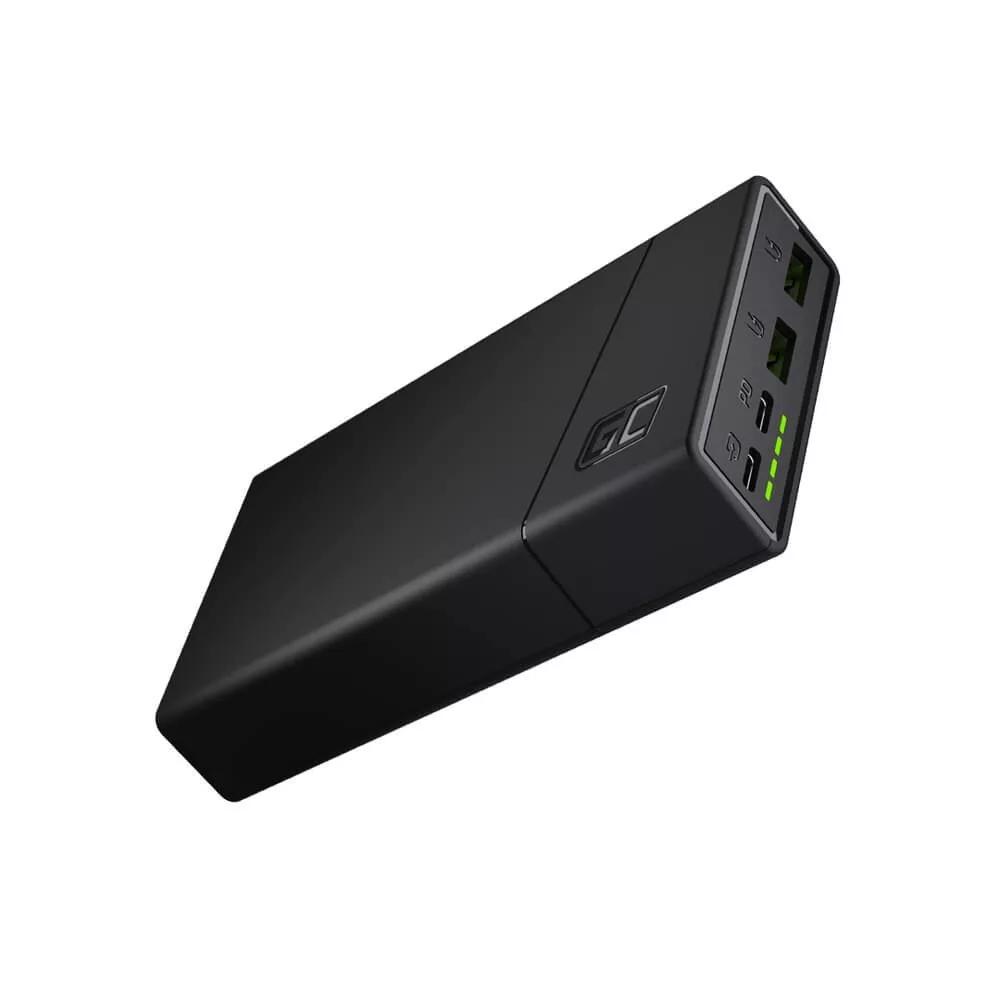 Power Bank GreenCell PowerPlay20 20000mAh gyorstöltő 2x USB Ultra Charge 2x USB-C Power Delivery 18W Power Bank GreenCell PowerPlay20 20000mAh gyorstöltő 2x USB Ultra Charge 2x USB-C Power Delivery 18W