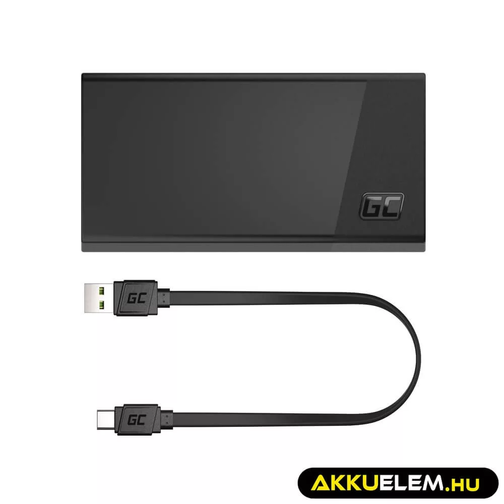 GreenCell PowerPlay 20S Power Bank 20000mAh 22.5W PD USB C gyorstöltő Portable Phone töltő iPhone 15 14 13 12