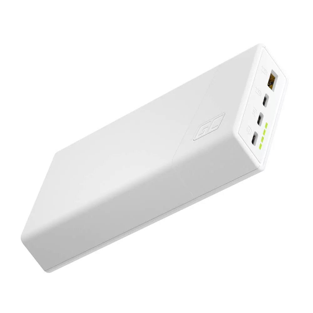 GreenCell PowerPlay 20S Fehér Power Bank 20000mAh 22.5W PD USB C gyorstöltő Portable Phone töltő iPhone 15 14 GreenCell PowerPlay 20S Fehér Power Bank 20000mAh 22.5W PD USB C gyorstöltő Portable Phone töltő iPhone 15 14
