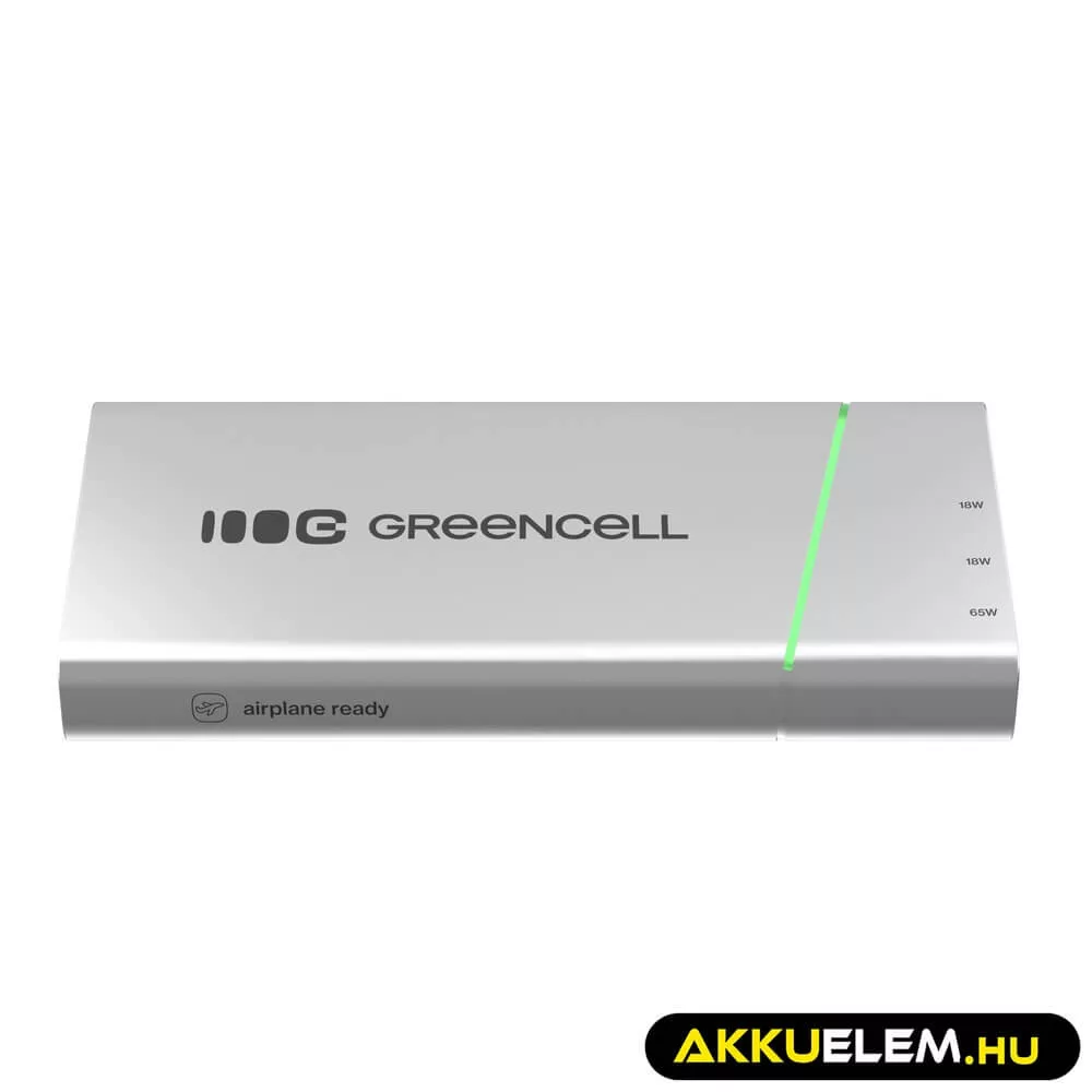 Powerbank GreenCell PowerPlay Pro 20800mAh 65W gyorstöltő PD Ultra Charge