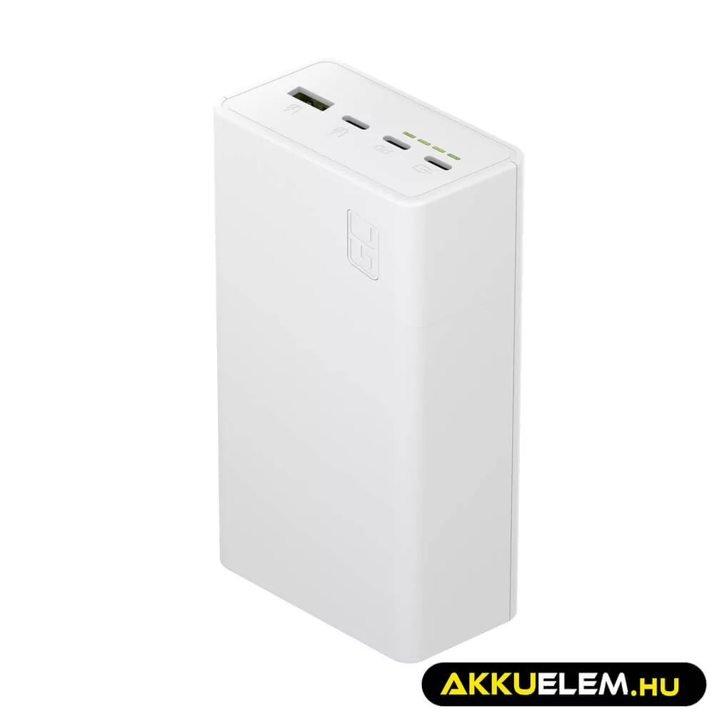 GreenCell PowerPlay 30 Fehér power bank 30 000mAh 22.5W 4 port