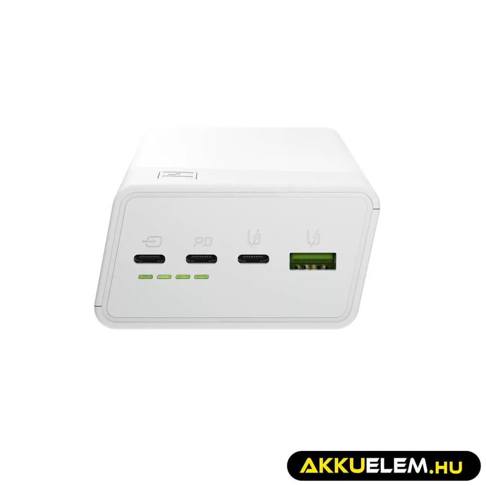 GreenCell PowerPlay 30 Fehér power bank 30 000mAh 22.5W 4 port