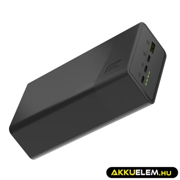 GreenCell PowerPlay 30 fekete powerbank 30 000mAh 22.5W 4 port - GreenCell