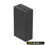 GreenCell PowerPlay 30 fekete powerbank 30 000mAh 22.5W 4 port - GreenCell
