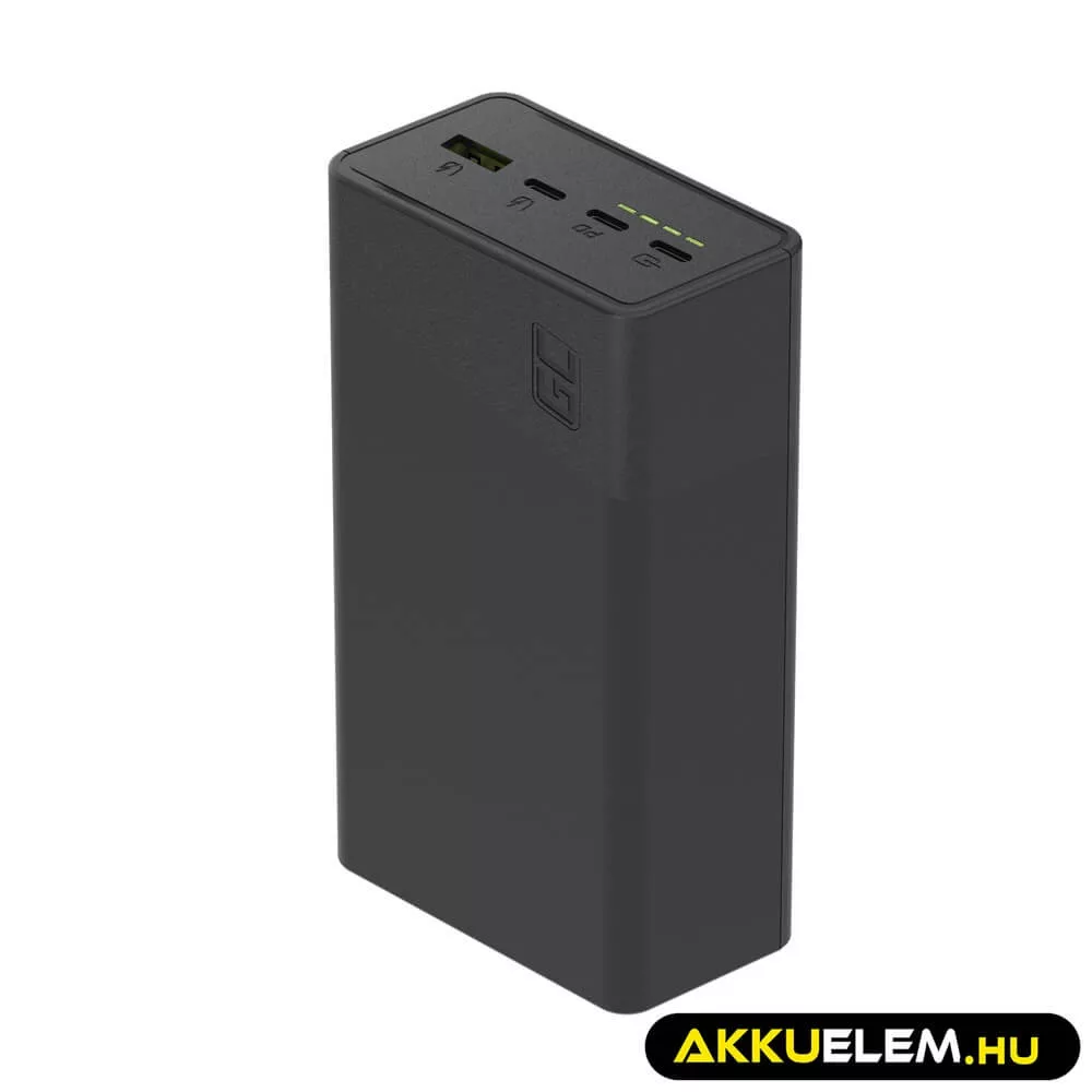 GreenCell PowerPlay 30 fekete powerbank 30 000mAh 22.5W 4 port
