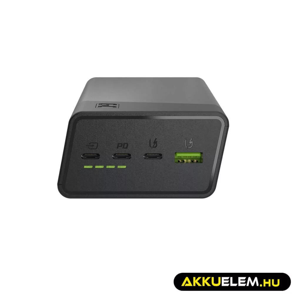 GreenCell PowerPlay 30 fekete powerbank 30 000mAh 22.5W 4 port
