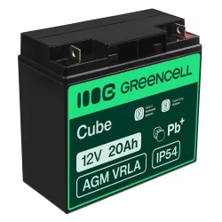   GreenCell AGM VRLA 12V 20Ah akkumulátor fűnyírókhoz robogókhoz hajókhoz