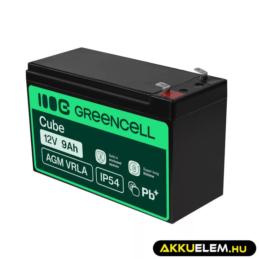 GreenCell AGM VRLA 12V 9Ah akkumulátor szünetmentes egységekhez