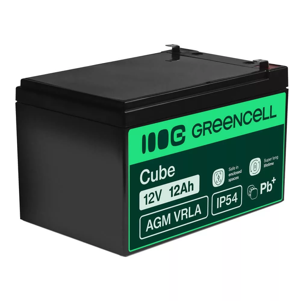 GreenCell AGM VRLA 12V 12Ah akkumulátor riasztókhoz