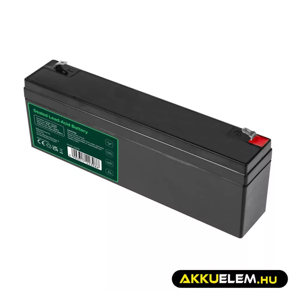 GreenCell AGM VRLA 12V 2.3Ah akkumulátor riasztókhoz