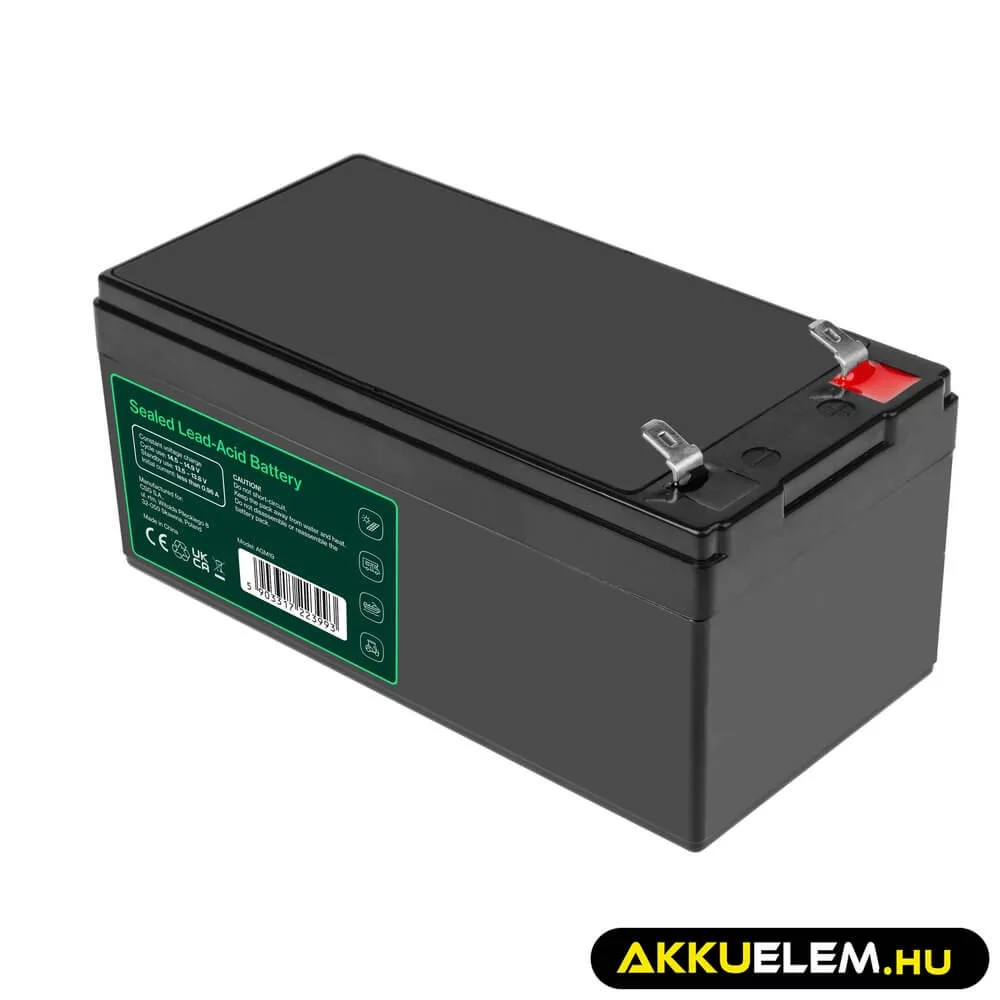 GreenCell AGM VRLA 12V 3.3Ah akkumulátor riasztókhoz