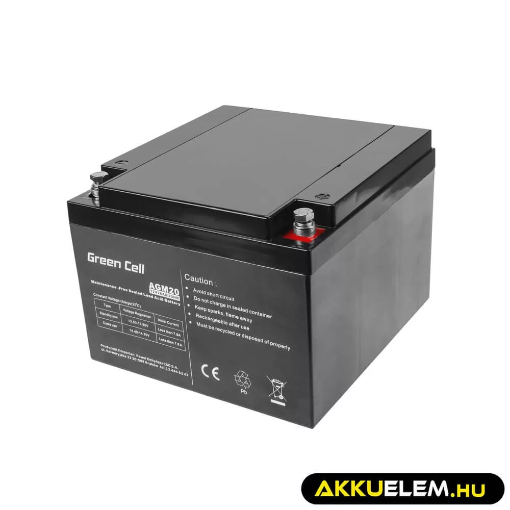GreenCell AGM akkumulátor 12V 26Ah