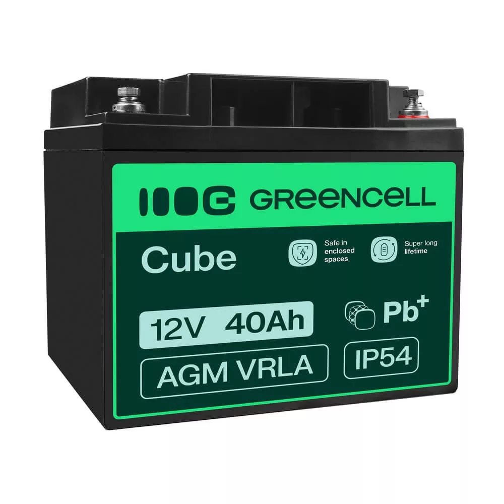   GreenCell AGM VRLA 12V 40Ah akkumulátor fűnyírókhoz robogókhoz hajókhoz